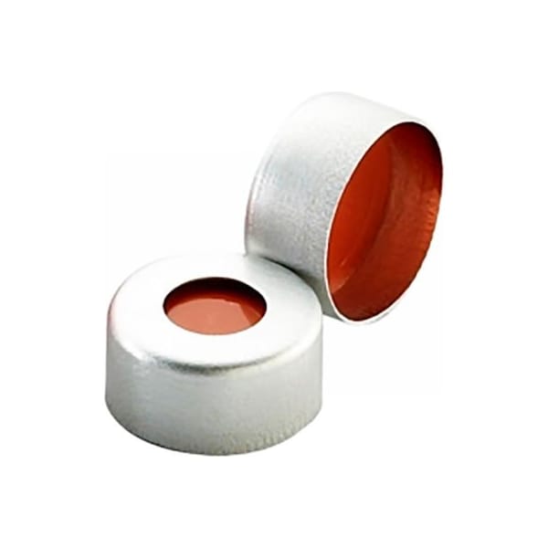 Cp Lab Safety. Wheaton 11mm Crimp Seal, Aluminum, PTFE/Silicone, Case of 1000 224219-01 - main